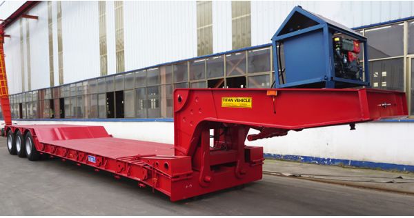 80 tons removable gooseneck RGN lowboy trailer for sale in Tanzania