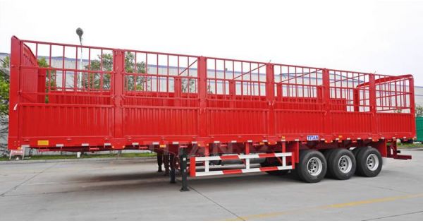 3 Axle 60 Ton Fence Cargo Truck Trailer for Sale