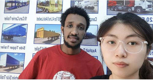 Tanzania Customer Came to Tongya Vehicle to Purchase Tractor Tipper Trailer
