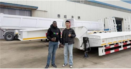 Cameroon Customer Bought 3 Axle Lowbed Trailer Again