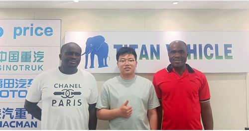 Zambian Customers Came to Tongya to Buy 3 Axle Semi Lowbed Trailer