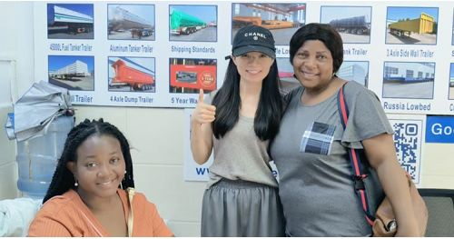 Ugandan Customers Visited Tongya to Purchase 3 Axle 60 Ton Lowbed Truck Trailer