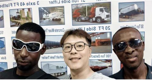 Zimbabwe Customers Visit Tongya to Buy 3 Axle 40 Foot Flatbed Trailer