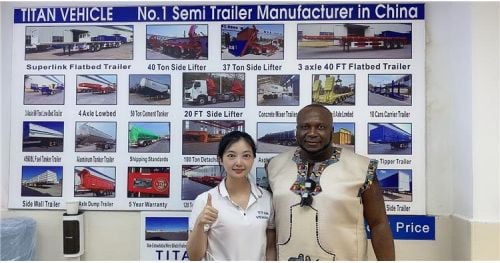 Mozambique Customers Visited Tongya Successfully Purchased 4 Axle Fuel Tanker Trailer