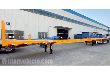 3 Axle Extendable Flatbed Trailer Ready Ship to Angola