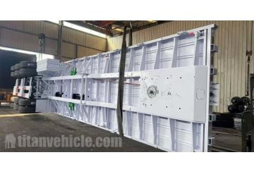 40FT Container Flatbed Trailer with Front Board Ready Ship to Liberia