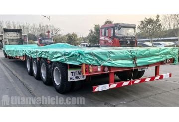 4 Axle Folding Gooseneck Lowboy Trailer will be sent to United Arab Emirates