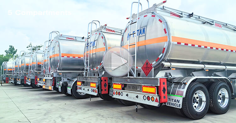 2 Axle Aluminum Tanker Trailer for Sale in Haiti