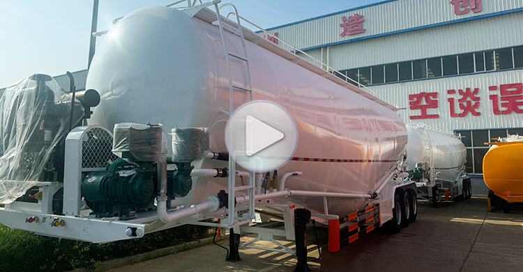 3 Axle Bulk Cement Tanker Trailer for Sale in Indonesia