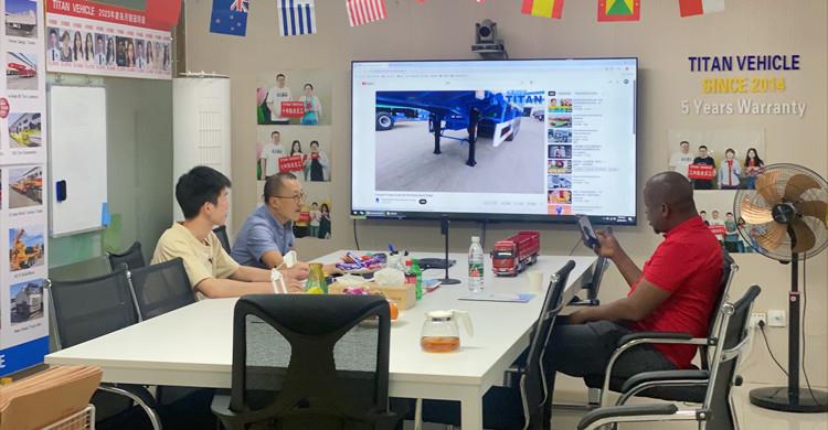 Ghanaian Customer Come to Tongya to Buy Flat Body Trailer