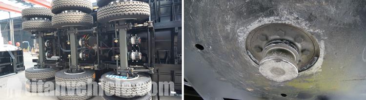 Trie and kin pin of 40ft flatbed trailer