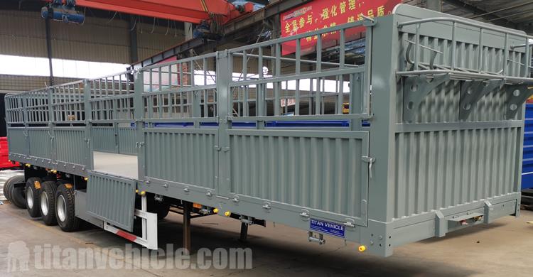 Tri Axle 60 Ton Fence Cargo Semi Trailer for Sale In Madagascar