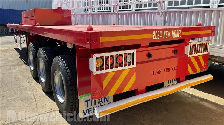 Triple Axle Flat Deck Trailer for Sale In Mongolia