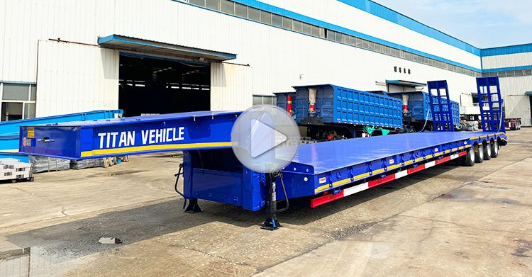 4 Axle 100 Ton Low Bed Trailer for Sale in United Arab Emirates