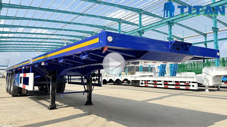 Tongya Vehicle Tri Axle Flat Deck Trailer for Sale in Tanzania