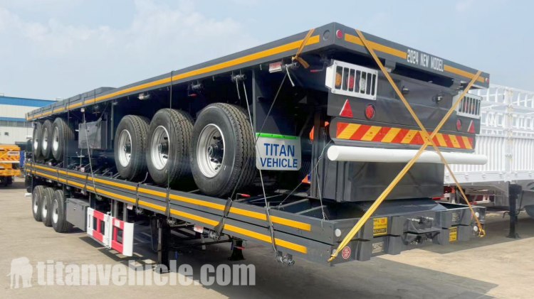 Tri Axle Flatbed Trailer Price  Cheap Flatbed Trailers for Sale Near Me in Mauritius