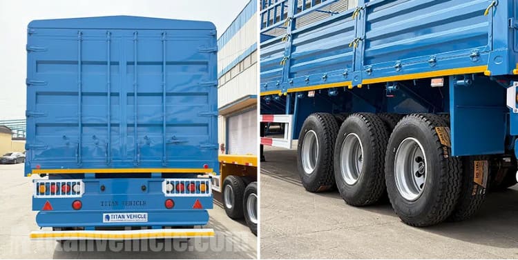 Tri Axle Fence Cargo Semi Trailer for Sale in Tanzania