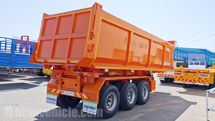 Tri Axle End Dump Trailer for Sale in Senegal