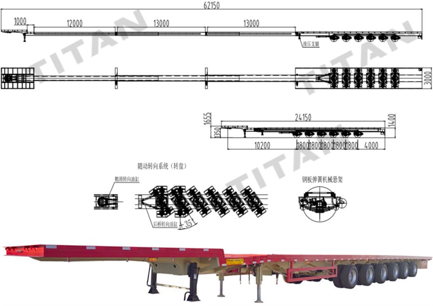 6 alxe Windmill Blade trailer dimensions & drawings