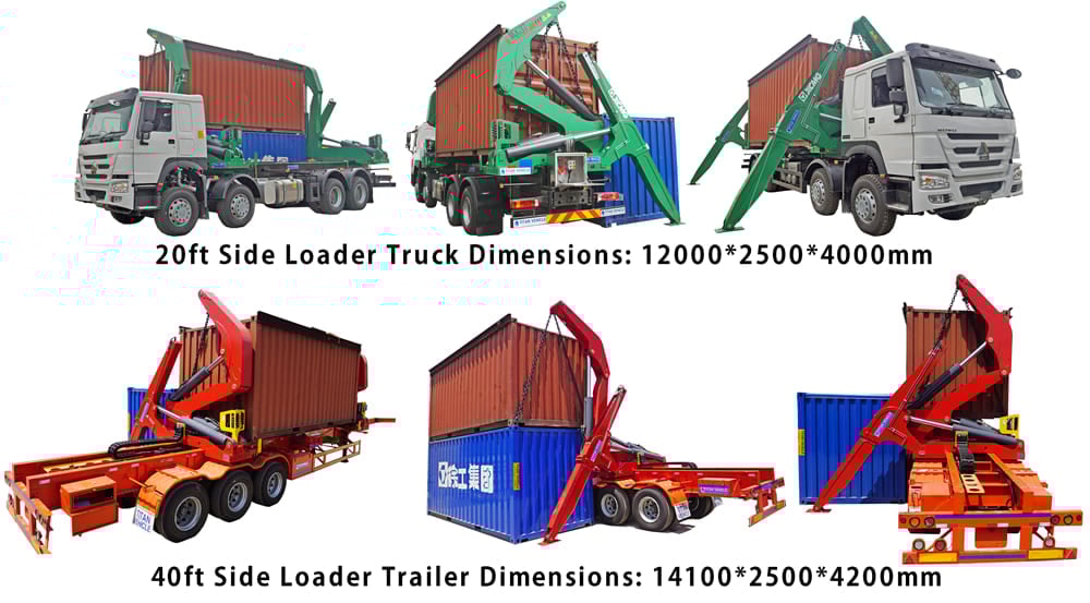 side loader | 40ft sidelifter | sideloader | 20 ft 40 foot container side loader for sale | side loader container | side loader trailer for sale-Tongya SIDELIFTER