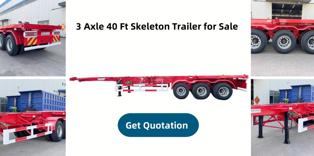 Container Skeleton Trailer for Container  40ft Skeleton Trailer for Sale in Jamaica