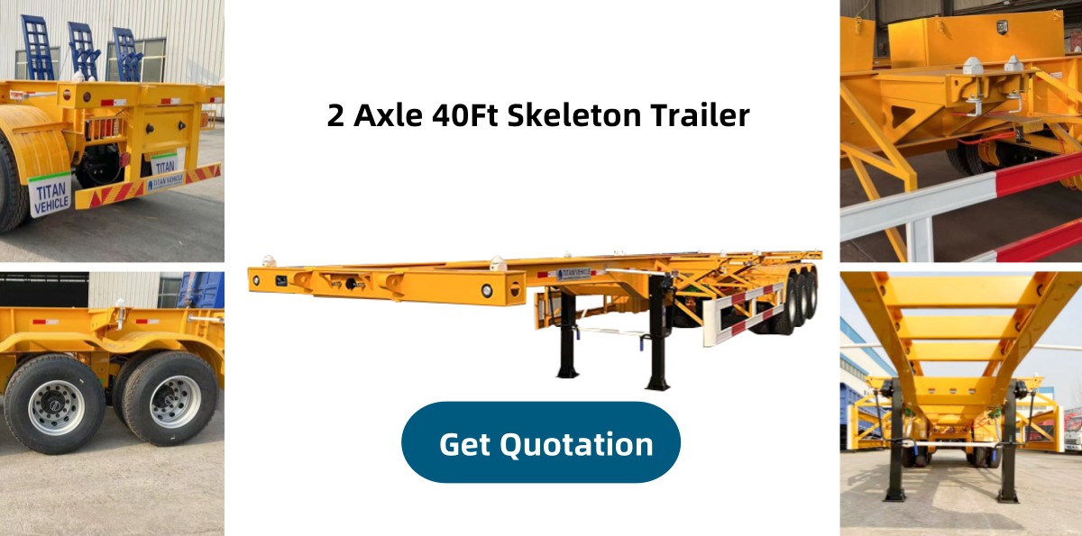 Container Skeleton Trailer for Container  40ft Skeleton Trailer for Sale in Jamaica