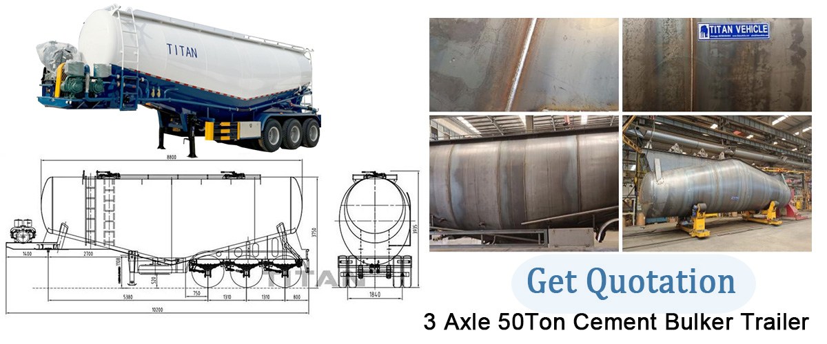 Dry Bulk Tanker Trailer  Pneumatic Dry Bulk Trailer for Sale in Zambia