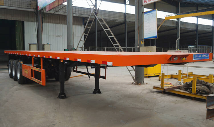 Tri Axle Flat Deck Trailer for Sale in Djibouti - Tongya Vehicle
