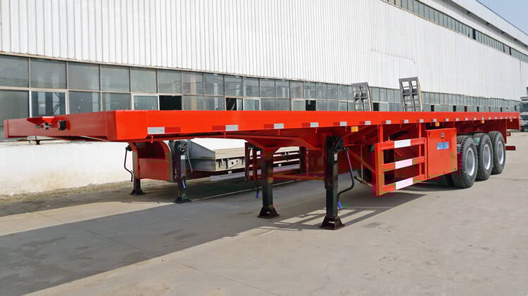 Tri Axle Flatbed Semi Trailer for Sale Near Me Manufacturers