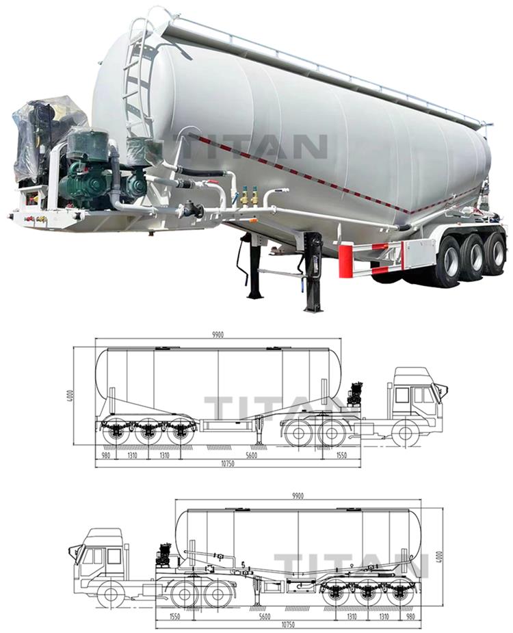 Cement Bulk Trailer 2023 New - 45CBM Cement Bulk Tanker Trailer