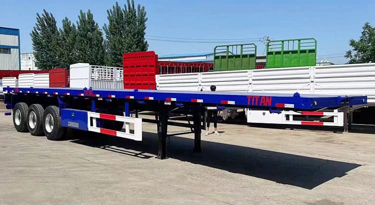 Triple Axle 40 Foot Flatbed Truck Trailer for Sale Near Me