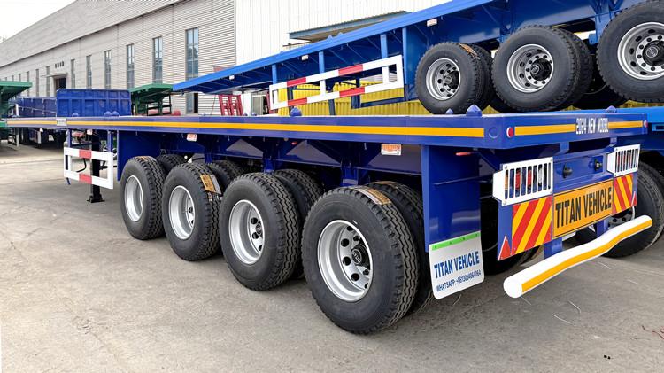 Factory Price 80 Ton 4 Axle Flatbed Trailer for Sale