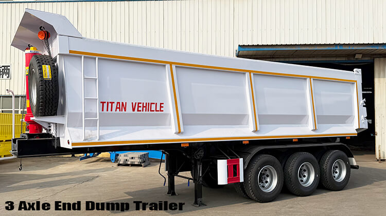 Tri Axle Hydraulic End Dump Trailer for Sale Prices in Jamaica