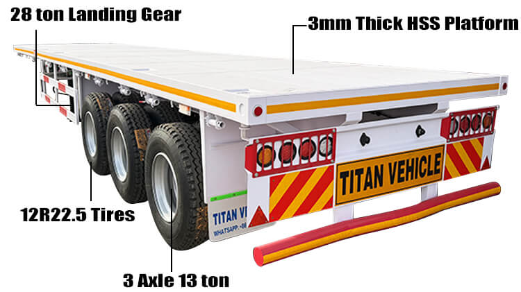 Tri Axle Flatbed Semi Trailer for Sale in Harare Zimbabwe