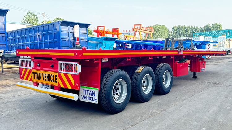 Triple Axle Flatbed Semi Truck Trailer for Sale in Guam
