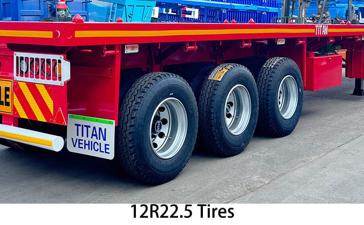 Triple Axle Flatbed Semi Truck Trailer for Sale in Guam