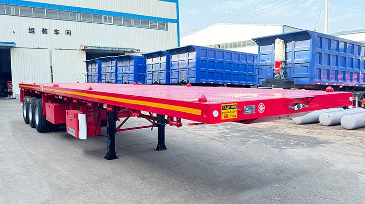 Triple Axle Flatbed Semi Truck Trailer for Sale in Guam