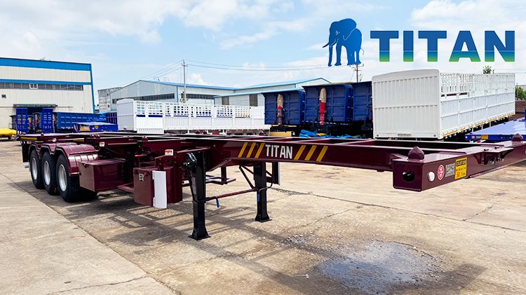Shipping Container Skeleton Trailer | Skeketal Semi Trailer for Sale in Guam