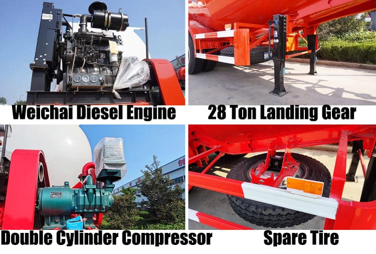 Dry Bulk Cement Tanker Transport Vehicle Semi Trailer Price for Sale in Congo