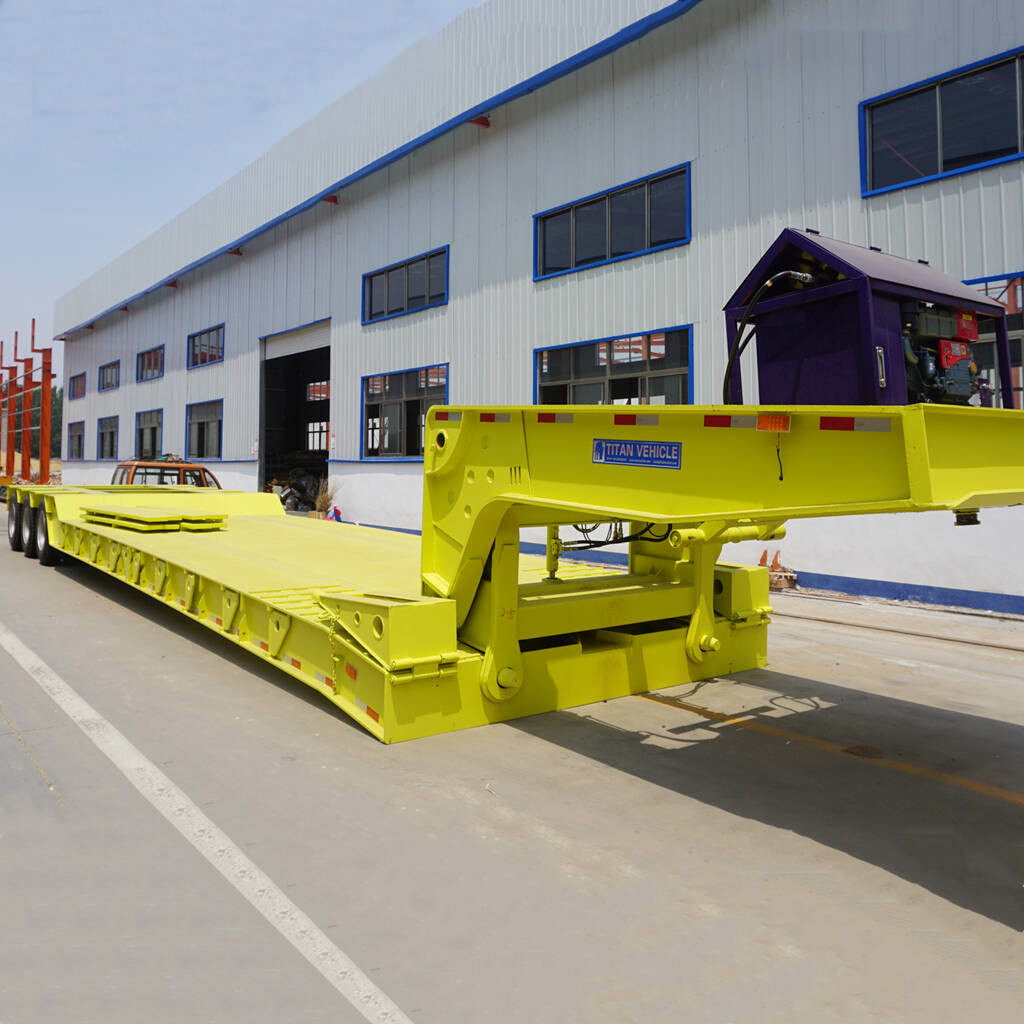 3 Line 6 Axle Gooseneck Lowboy Trailer