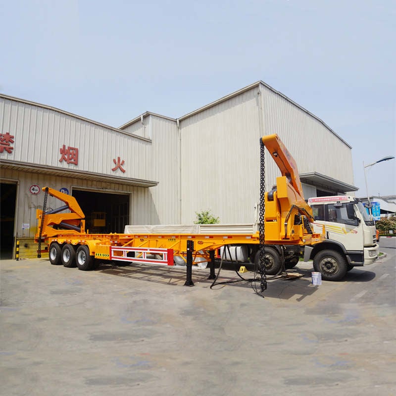 Tri Axle Container Side Crane Trailer