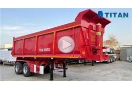 Best 2 Axle End Dump Trailer with Bogie Suspension