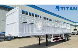 2 Axle Fence Semi Trailer With Bogie Suspension